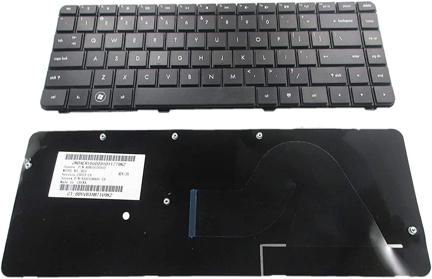 Wistar Laptop Keyboard Compatible for HP COMPAQ PRESARIO CQ42 SERIES CQ42-106TU, CQ42-107TU G42 HP Compaq Presario CQ42 G42-240US G42-303DX G42-154CA G42-328CA CQ42 G42T-200 G42-232 NSK-HU0SQ 01 600175-001 AEAX1U00210 590121-001 9Z.N4RSQ.001 SERIES (Black)